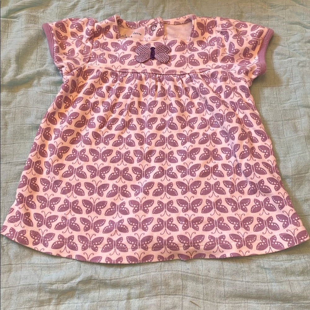 Purple butterfly baby dress
